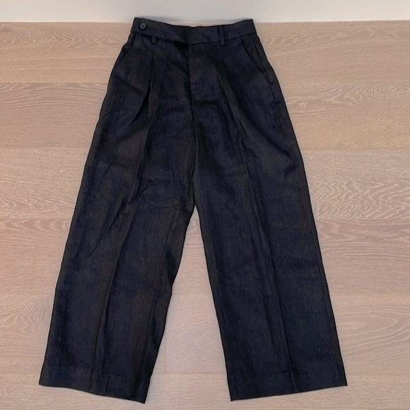 Madewell Petite Harlow Linen Wide-Leg Pant - Picture 2 of 4